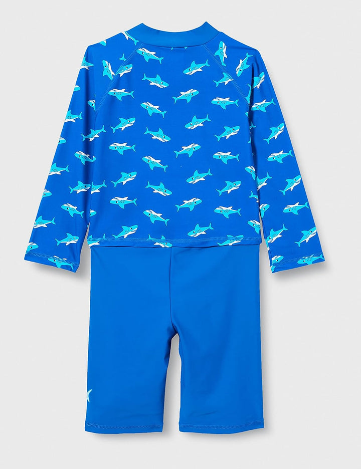 Playshoes Unisex Kinder Uv-Schutz Einteiler Badeanzug Schwimmanzug Badebekleidung Hai Langarm 62-68,