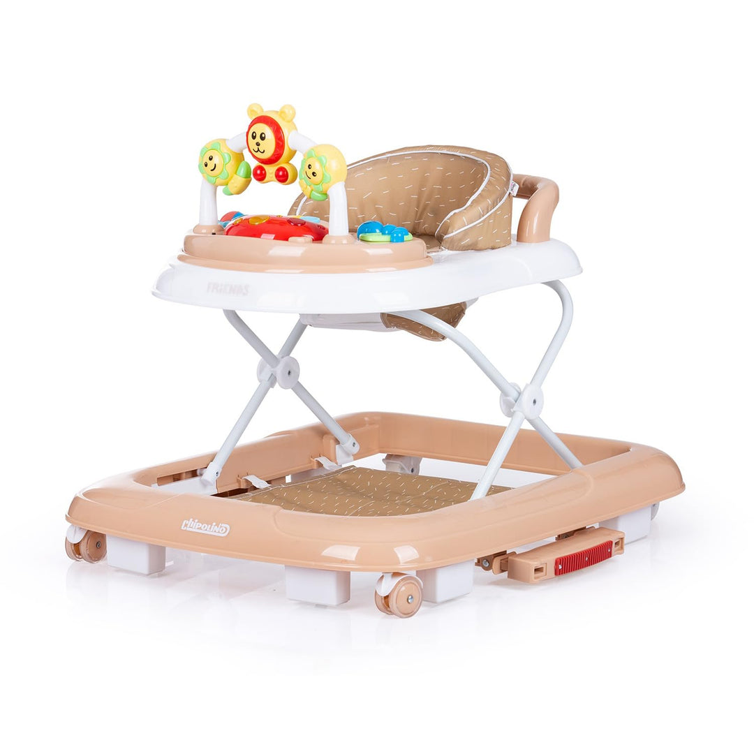 Chipolino Lauflernwagen 4 in1 Friends Wippe Musik Licht höhenverstellbar Stopper, Farben:beige, beig
