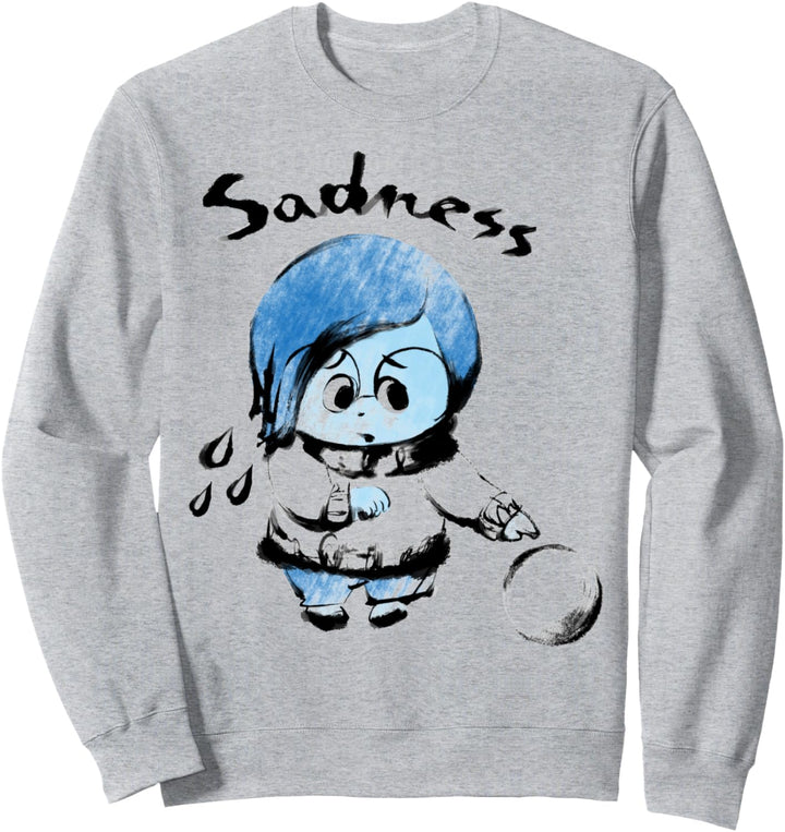Disney Pixar Inside Out Sadness Watercolor Portrait Sweatshirt