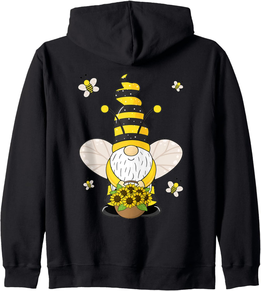 Niedliche Gnombiene, Sommergnom, Sonnenblumengnomgeschenk Kapuzenjacke