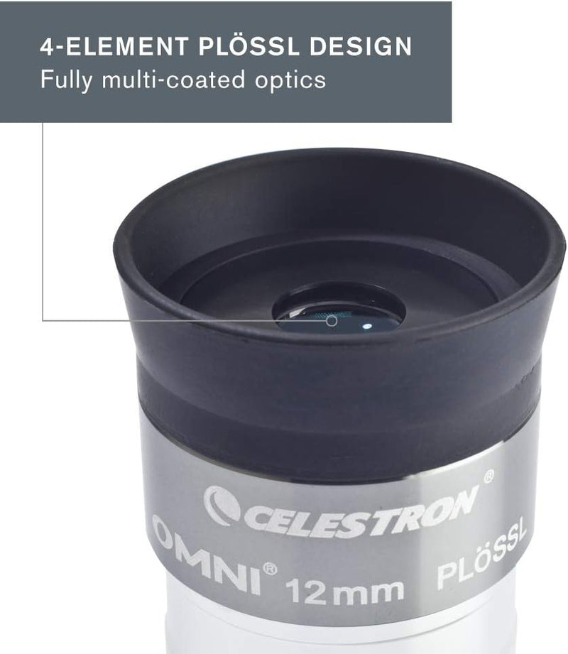 Celestron 93319 1-1/4-12 mm Omni Serie Okular, 12 mm