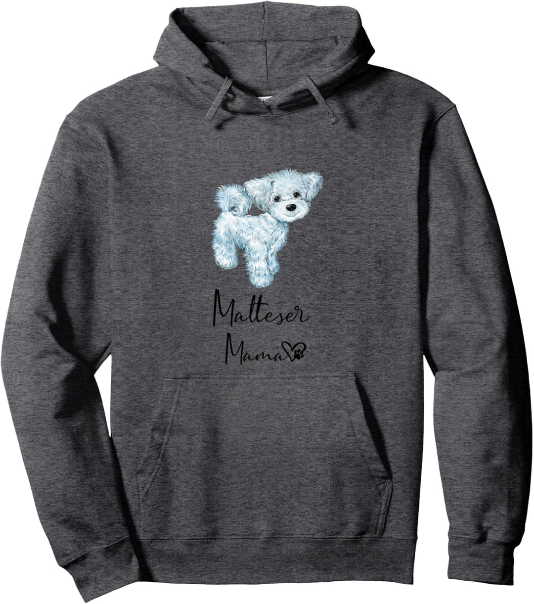 Malteser Mama Hundemama Hund Frauchen Haustier Geschenk Pullover Hoodie
