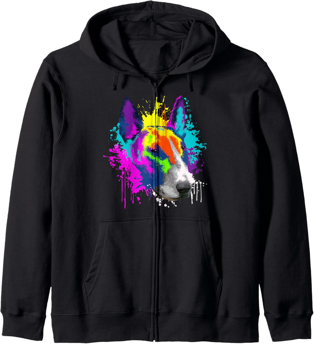 Splash Art Bullterrier Hundehalter Geschenkidee Hunde Kapuzenjacke