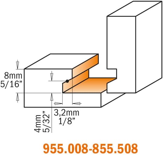 CMT Orange Tools 955.008.11 – Erdbeere für Schubladen HW S 8 D 25,4 x 12,7