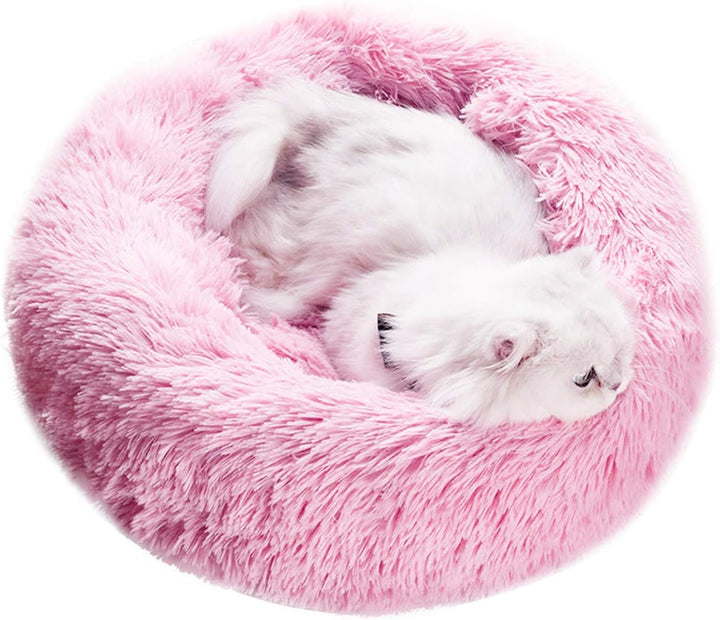 PETCUTE Hundebett Katzenbett Flauschige Marshmallow Katzen Bett Waschbar Runde Katzenkörbchen Weiche