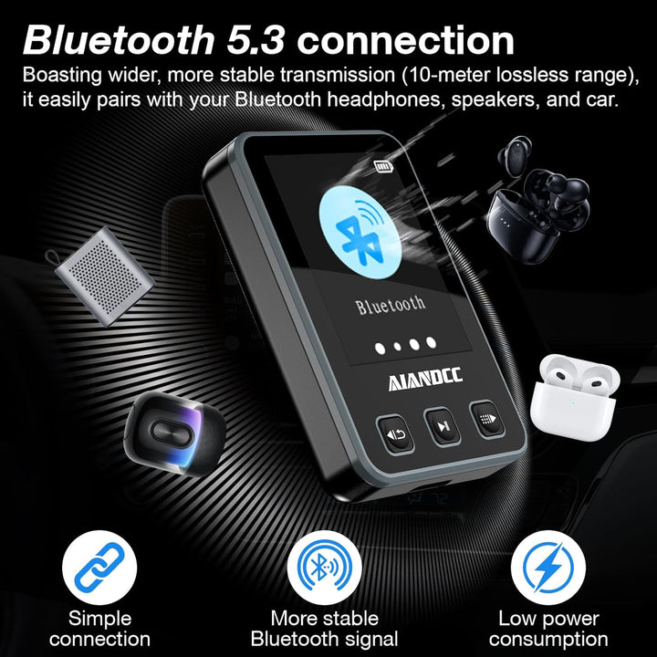 MP3 Player Bluetooth 5.3 mit Sport Clip und Sportarmband, mp3-player mit 1,77 Zoll TFT Farbbildschir