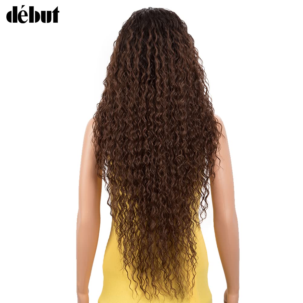 Lace Front Perücke Lockige Perücke für Damen 70 cm 230g Kunsthaar Hitzebeständige Faser 130% Dichte