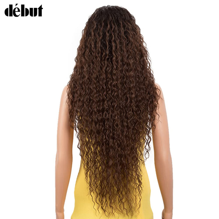 Lace Front Perücke Lockige Perücke für Damen 70 cm 230g Kunsthaar Hitzebeständige Faser 130% Dichte