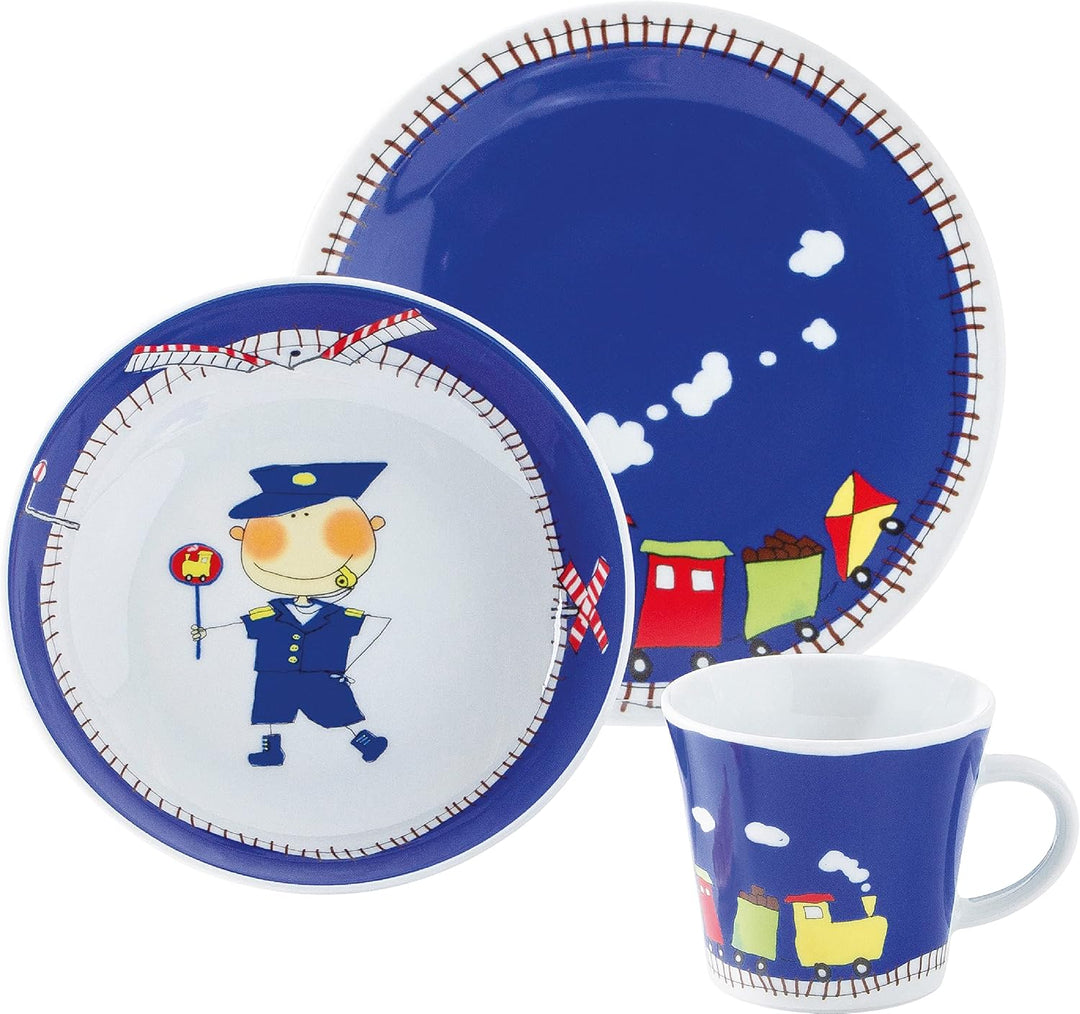 KAHLA 203418A76643C Kids tiefer Teller 18 cm Abenteuerexpress | Suppenteller mit Lokführer Design au