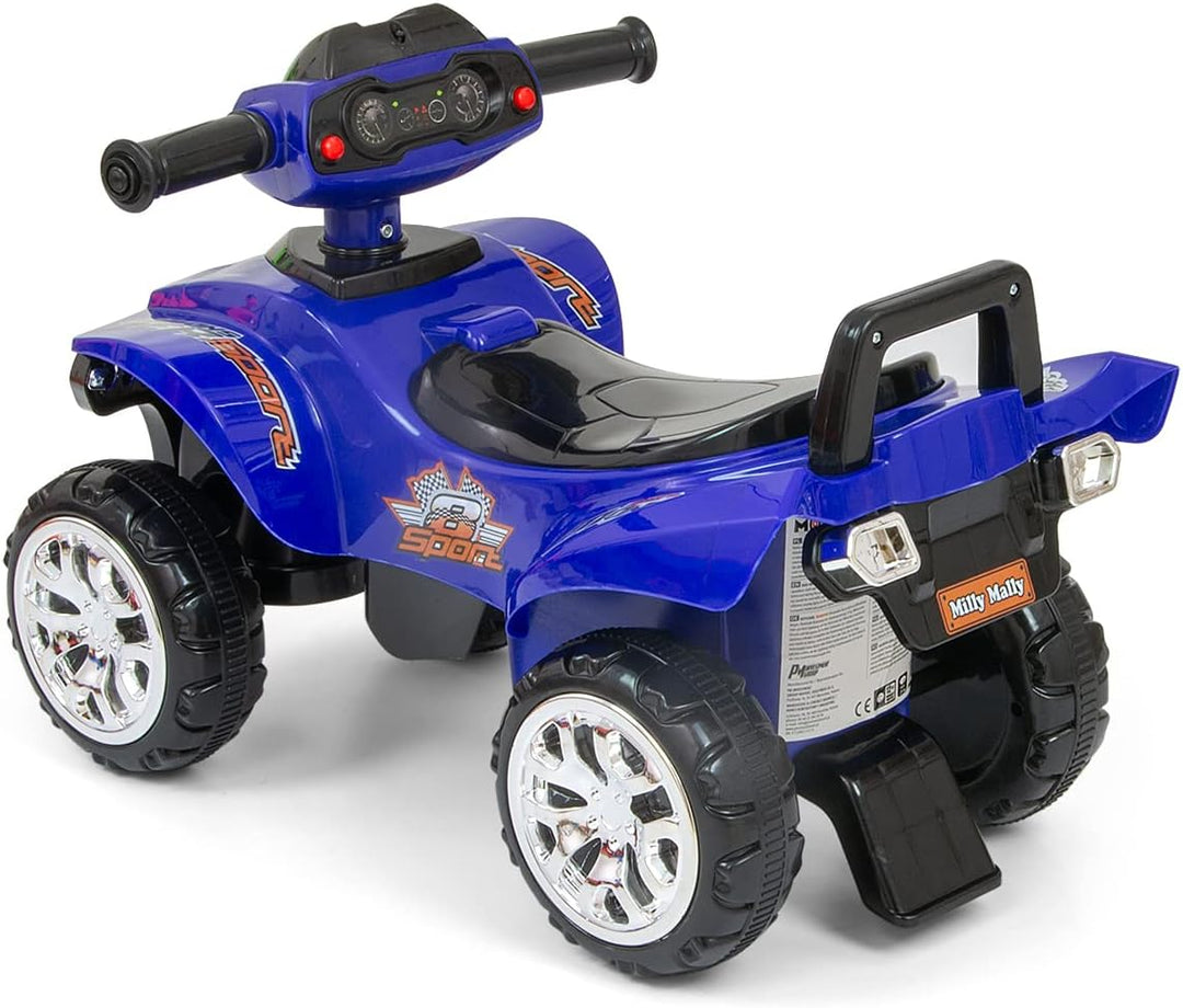 Milly Mally Monster Quad – Rutscher für Kinder, mit interaktivem Lenkrad, Musiktasten, Stauraum, Lic