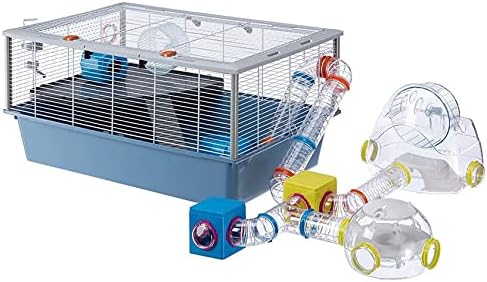 Ferplast Hamsterkäfig, Nagerkäfig CRICETI 15, Kleintierkäfig, Hamsterzubehör inklusive, 78 x 48 x h