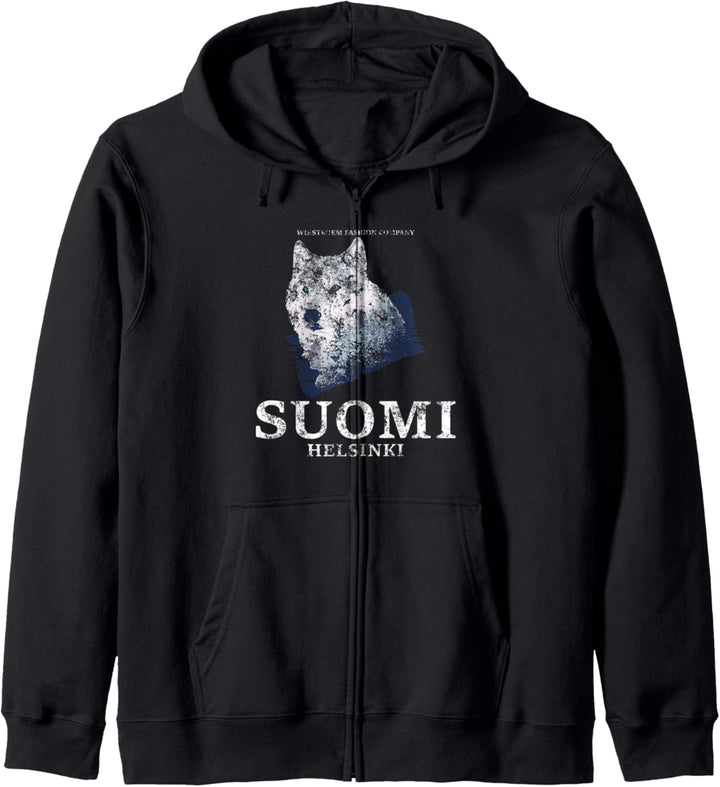Finnland Wolf Suomi Helsinki used look Skandinavien Reise Kapuzenjacke