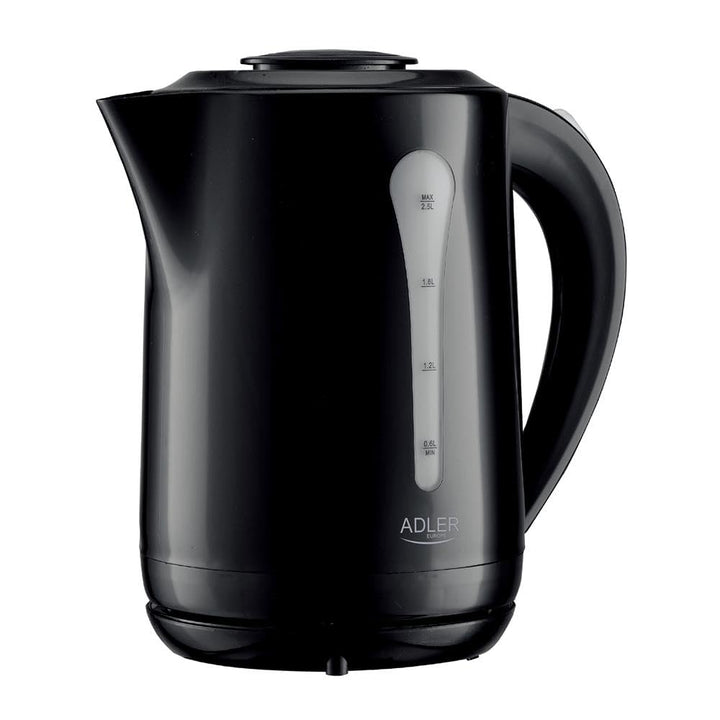 ADLER EUROPE AD 1244 Wasserkocher, 2,5 L Fassungsvermögen, 2200W, Automatische Abschaltung, Schwarz