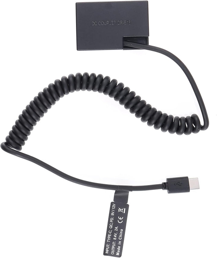 FOTGA USB-C Typ-C auf LP-E17 Federkabel DR-E18 Volldecodierungskabel für Canon EOS RP 77D 200D Mark