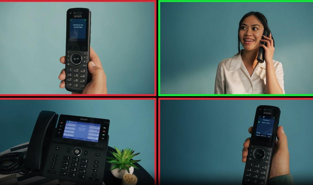 Snom M55 DECT Mobilteil mit Ladeschale, 2,4 Farbdisplay, Schnurlos, OTA Updates, Gürtel-Clip, Intui