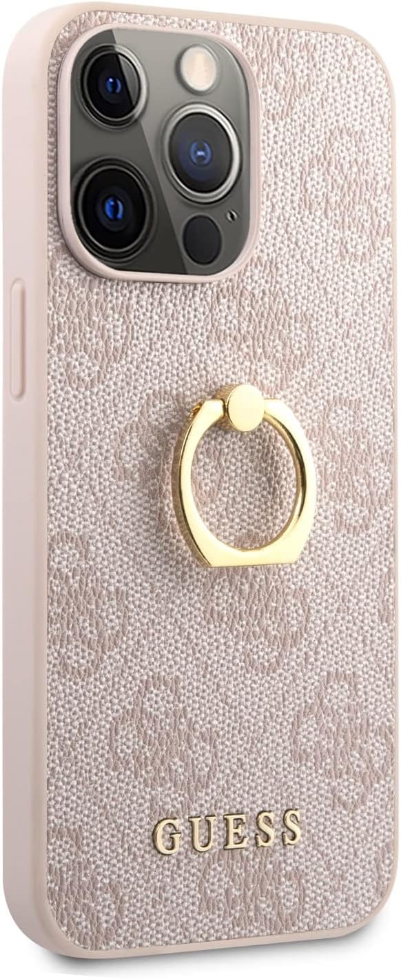 Guess GUHCP13X4GMRPI hülle für iPhone13 Pro Max 6,7" rosa 4G with Ring Stand