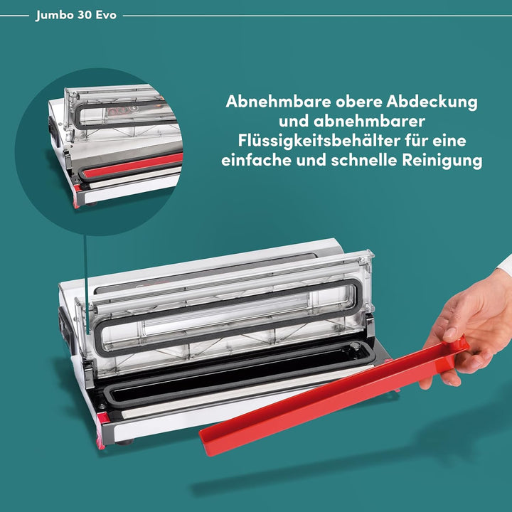 Magic Vac, Jumbo 30 Evo, Professionelle Heavy Duty Lebensmittel-Vakuummaschine, Ideal für Vakuumbeut