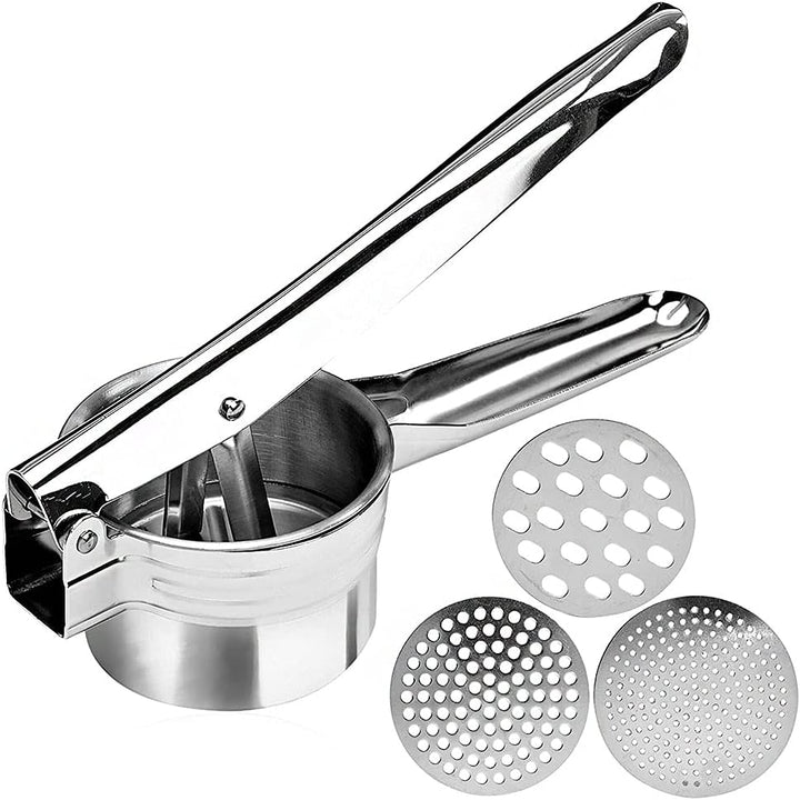 ANCLLO Kartoffelpresse Edelstahl Rostfrei, Professionell Spätzlepresse, Kartoffelstampfer für Babyna