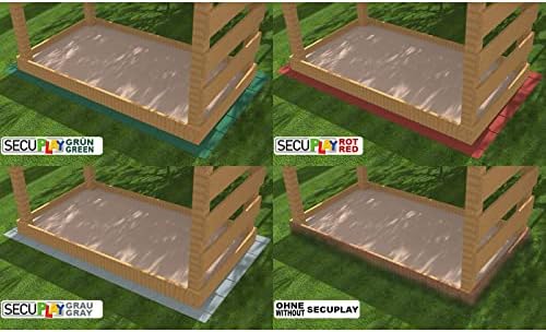 Secuplay Gummi Rasenkante/Mähkante - 100x10x3,6cm - Grün - 10er Pack 10er Pack Grün, 10er Pack Grün