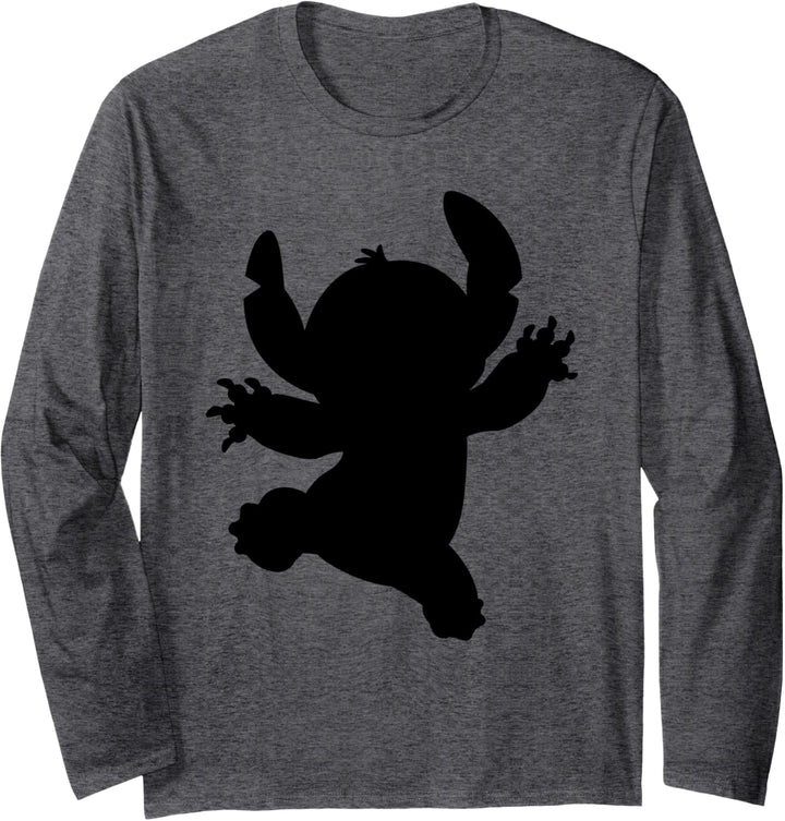 Disney Stitch Silhouette Halloween Langarmshirt