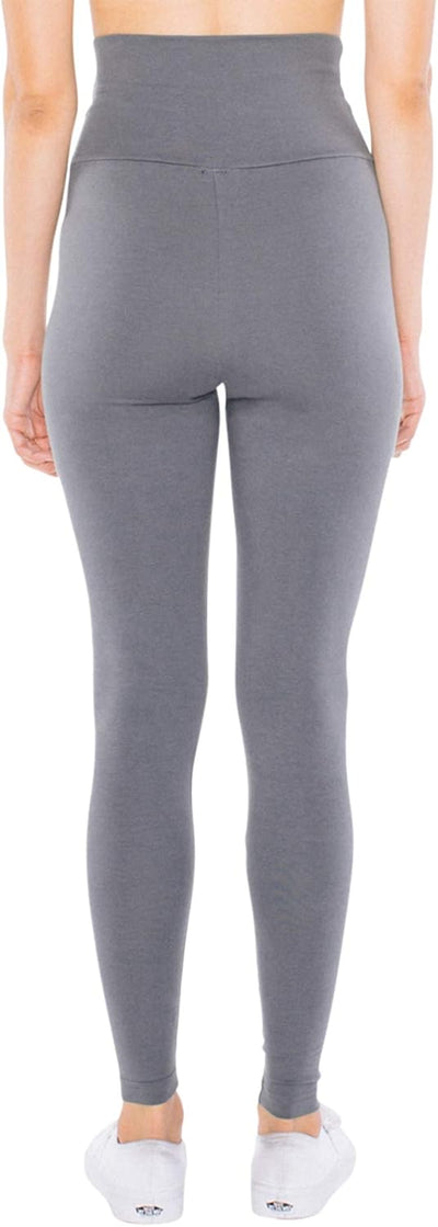 American Apparel Damen Cotton Spandex Jersey High-Waist Leggings, Asphalt
