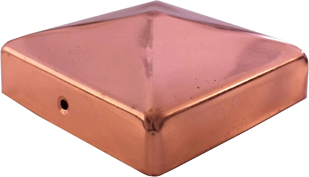 Baumarktplus 10x Pfostenkappe Kupfer Abdeckkappe für Pfosten Pyramide 101 mm 10x10 cm