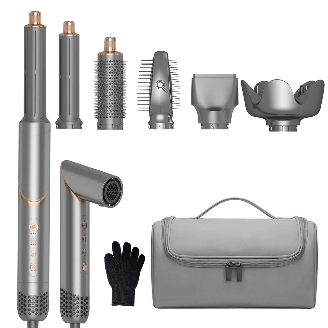 Hair Styler Set, Haarstyler 6 in 1, Hairstyler Set, Multistyler Haare 110000 U/MIN mit Rundbürste Fö