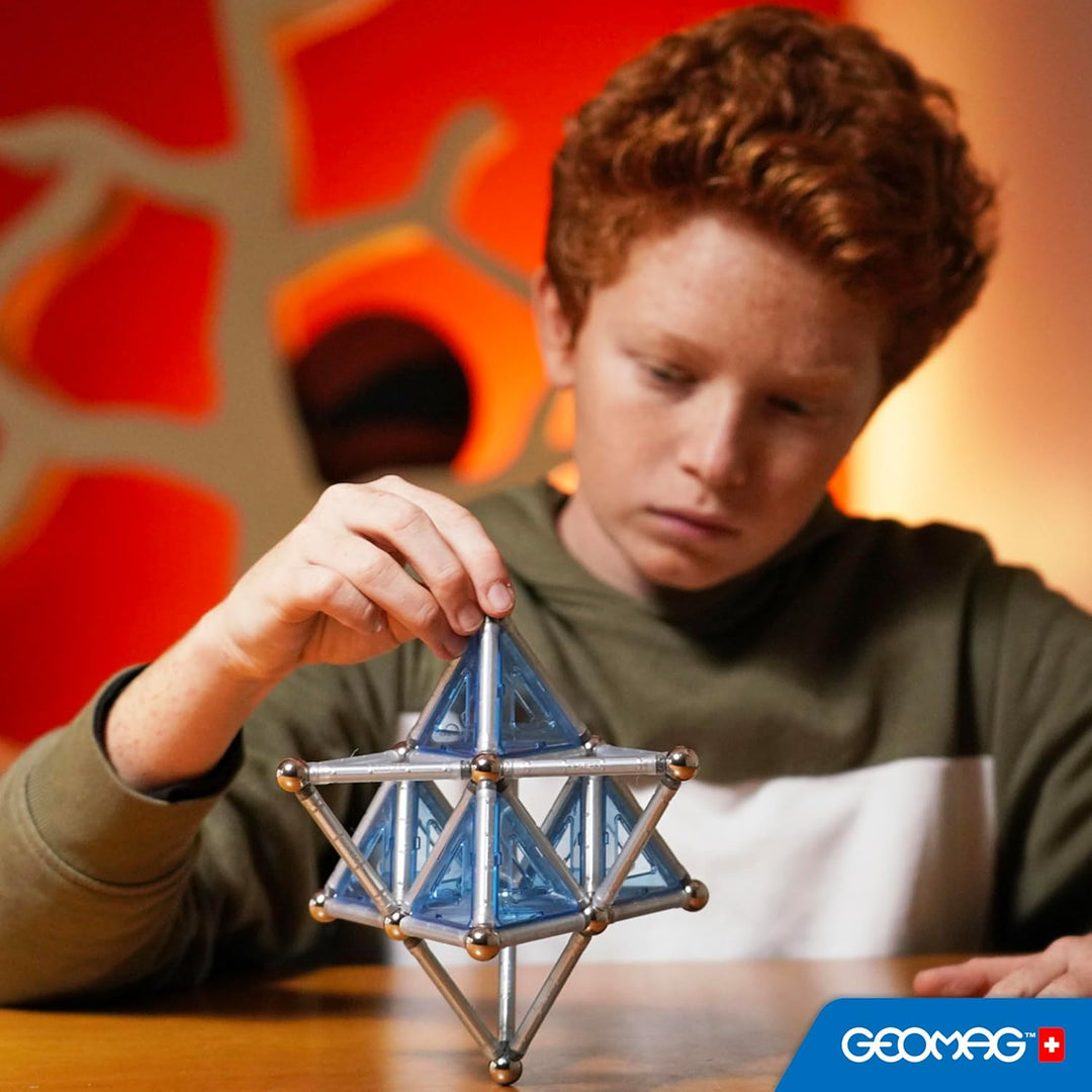 Geomag 024 PRO-L Building Set, Blue and Silver Metal, 110 Pieces 110 Stück, 110 Stück