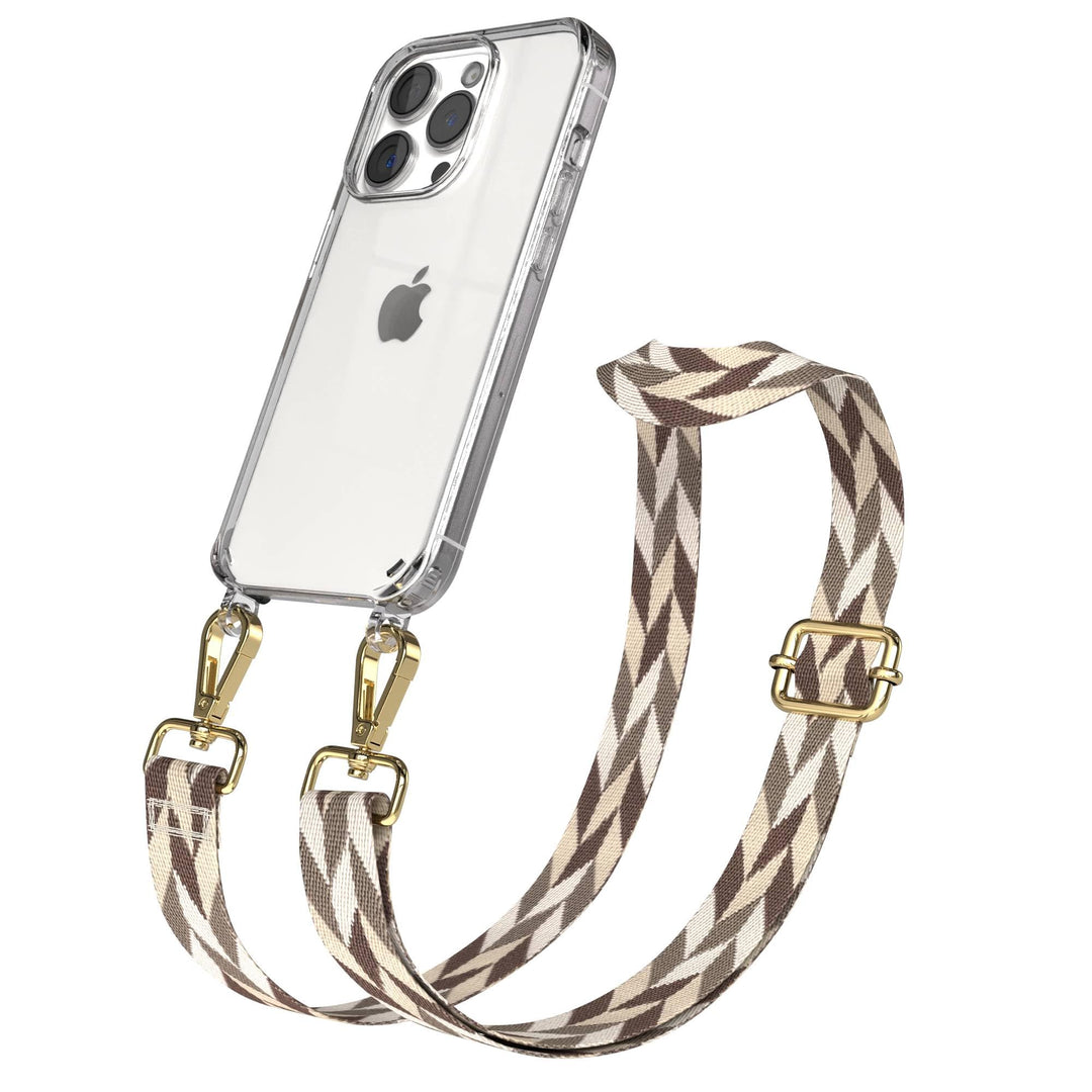 EAZY CASE Handykette - Verstellbares Taschenband kompatibel mit iPhone 15 Pro, Schulterriemen, Handy