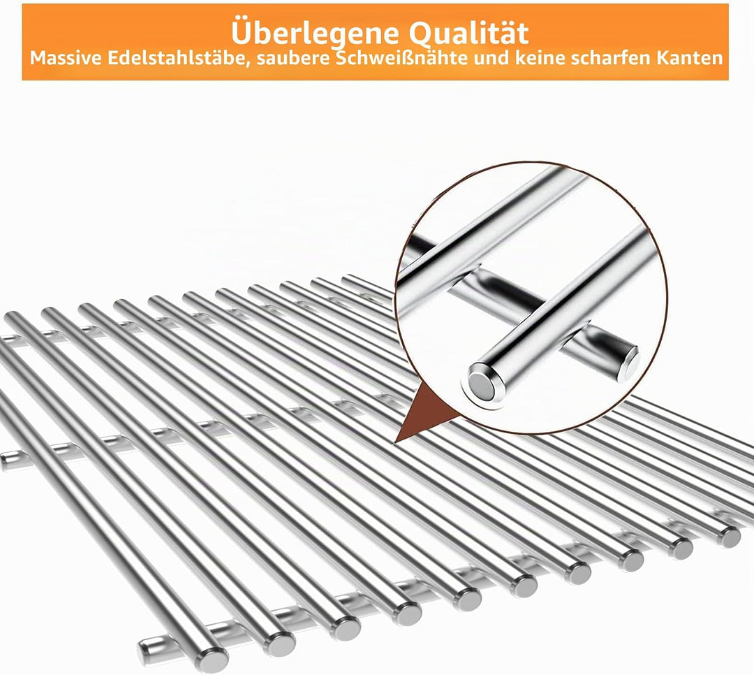 Hisencn 7639 Grillroste für Weber Spirit 300 Serie E310, E320, S310 S320, 43.9cm Edelstahl Gitter fü