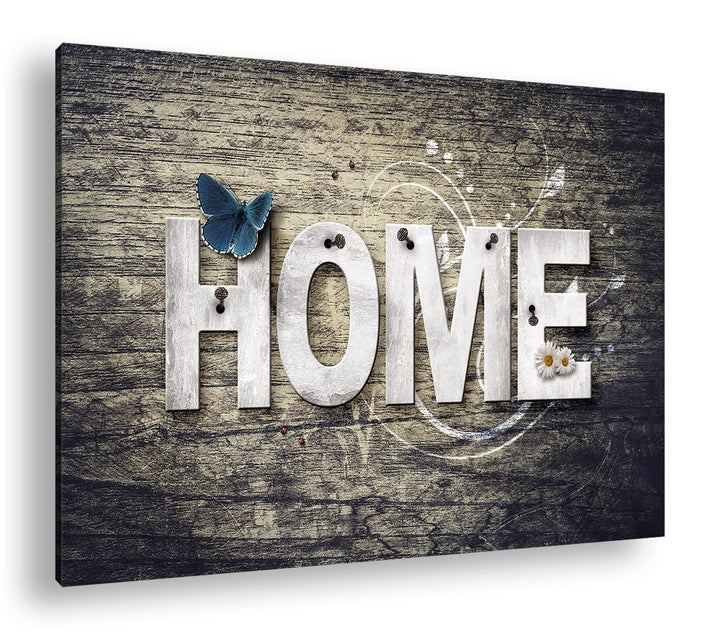 deyoli Home Logo Format: 80x60 als Leinwandbild, Motiv fertig gerahmt auf Echtholzrahmen, Hochwertig