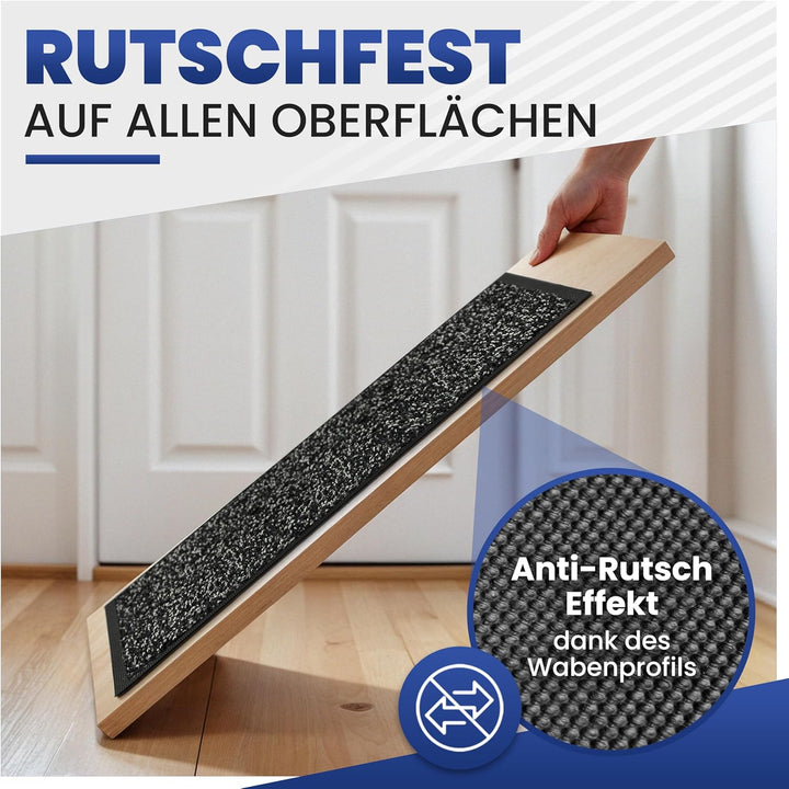Mibao Fussmatte für Innen & Aussen, 90x120cm Anthrazit Fussmatten, Dauerhaft Waschbar Fussmatte, Sch