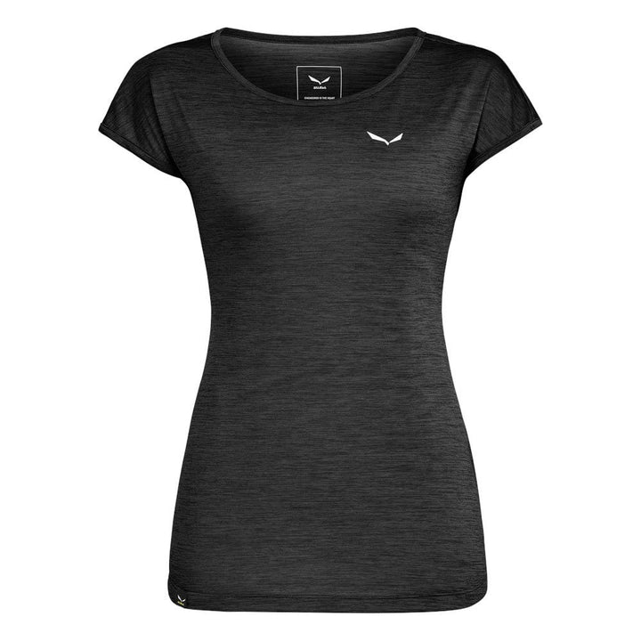 Salewa Damen Puez Melange Dry T-Shirt Funktionsshirt Outdoor-Shirt 38 Black Out Melange, 38 Black Ou