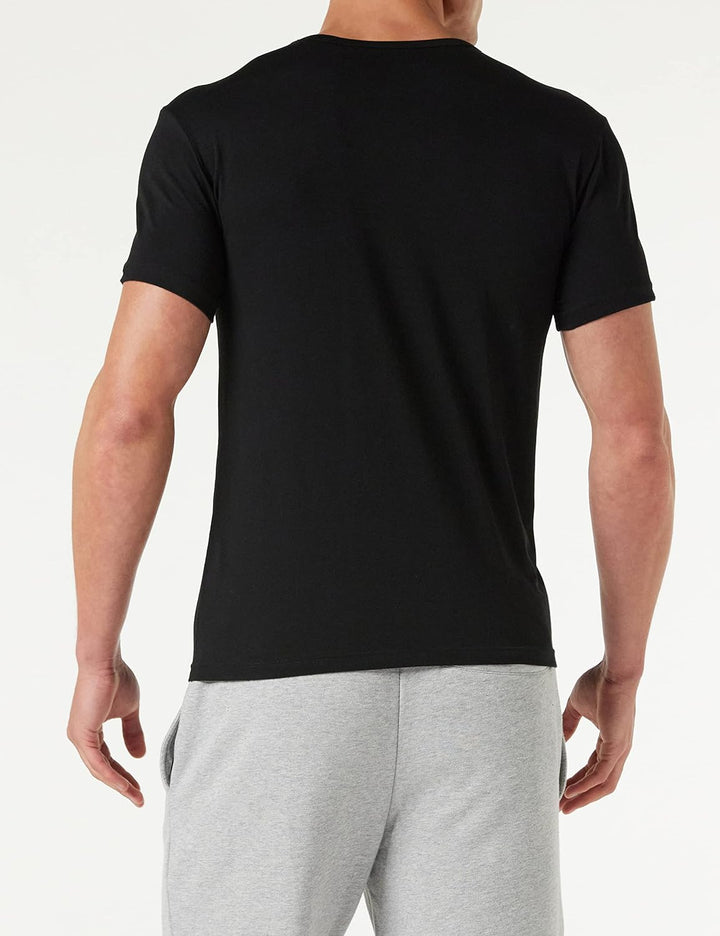 Emporio Armani Herren Shirt (2er Pack) S Schwarz, S Schwarz