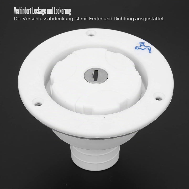 Tankdeckel 85mm Wassertankdeckel mit 2 Schlüsseln Auslaufsicherer Wasser Diesel Trinkwasser Wasserde