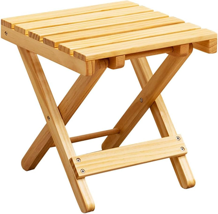 Happyyami Outdoor-beistelltische Für Die Terrasse Weintisch Am Strand Mini-hocker Aus Holz Tragbarer