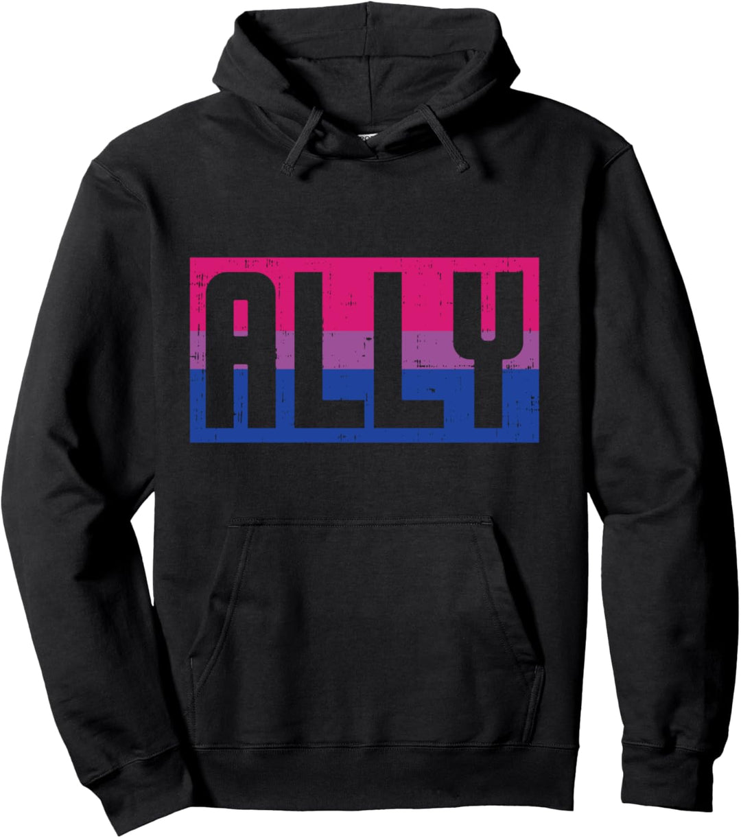 Ally Bisexual Color Flag Cute Bi Pride LGBTQ Men Women Kids Pullover Hoodie