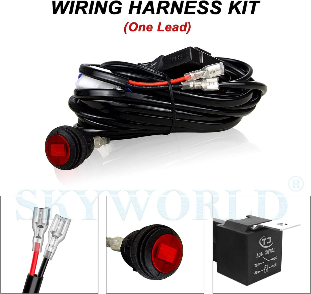 SKYWORLD LED Arbeitsscheinwerfer Bar 22.8cm 180W LED Scheinwerfer 12V 24V Arbeitslicht Zusatzscheinw