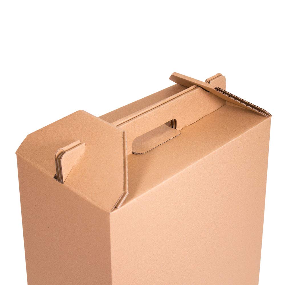 ONLY BOXES | Weinbox | Etui mit 6 Weinflaschen | Box für Weihnachten | Braun | 4 Stück