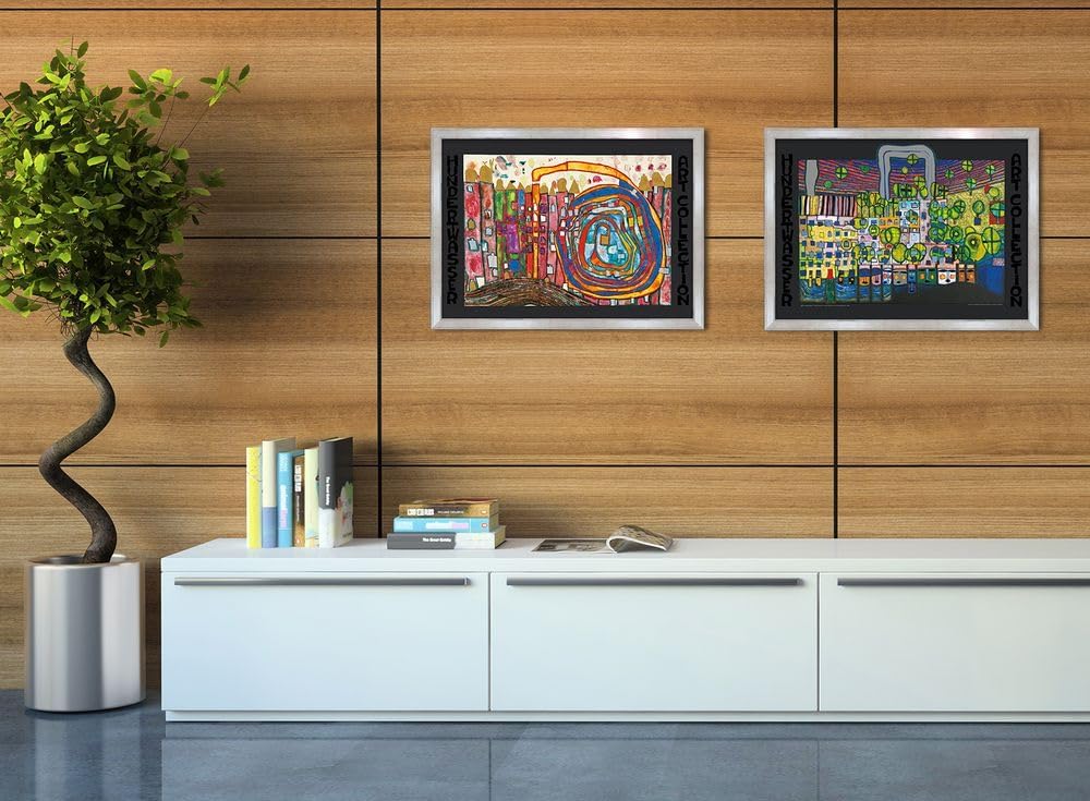 artissimo, Premium-Kunstdruck gerahmt, 72x53cm, AG4690, Friedensreich Hundertwasser: Löwengasse - Di