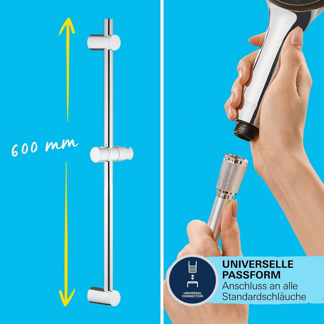 GROHE Vitalio Joy eco Brausegarnitur 1 Strahlart mit Dimmer 27326000, mit Dimmer