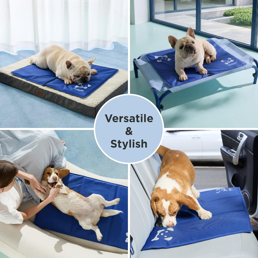 BEDSURE kühlmatte für Hunde grosse – 90x50cm selbstkühlende Gelmatte mit kratzfestem 300D Oxford-Sto