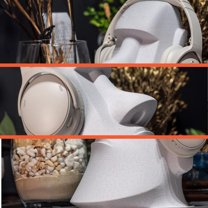 Moai Kopfhörerhalter – Kopfhörer Ständer & Headset Halter für Gaming, Schreibtisch & Büro, stylische