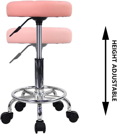 KKTONER Rollhocker mit Pedal (Rosa), Rosa