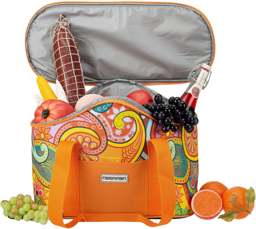anndora Kühltasche 20 Liter - Farbwahl paisley orange, paisley orange