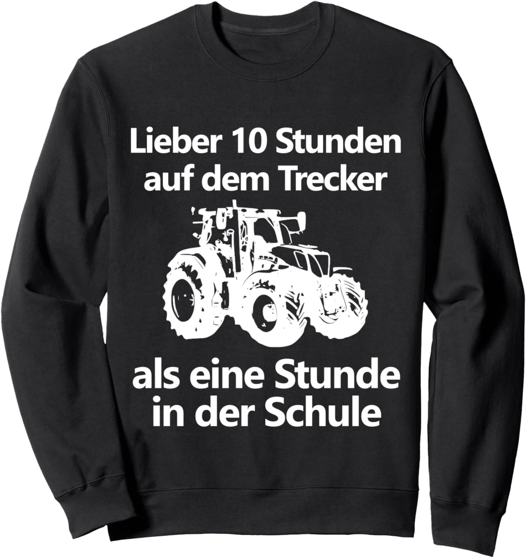 Landwirt Landwirtschaft Bauer Trecker Traktor Schule Kinder Sweatshirt