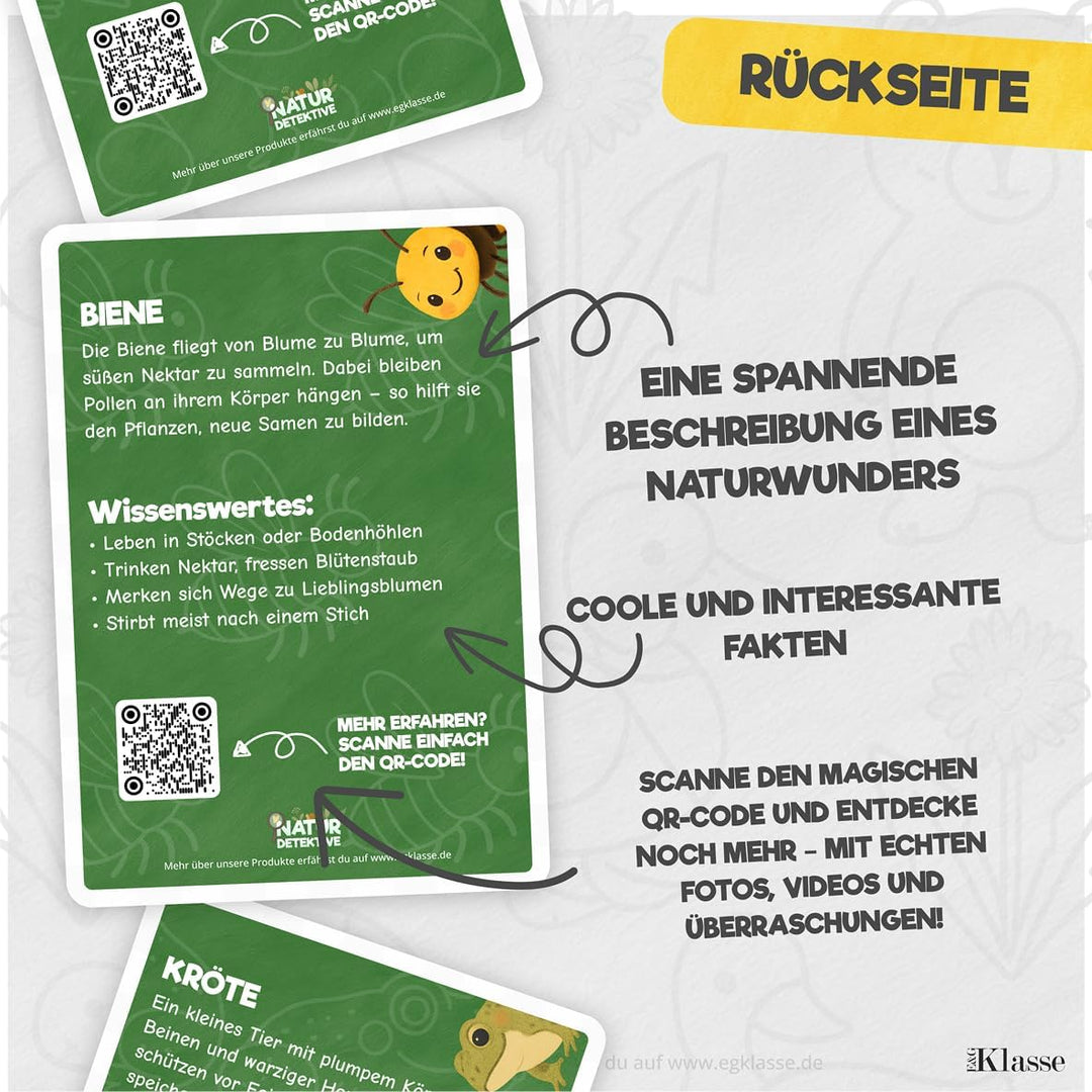 60 Spielkarten Lernkarten Natur Detektive das Spiel für kleine Entdecker Kartenspiel Kinder Kinderga