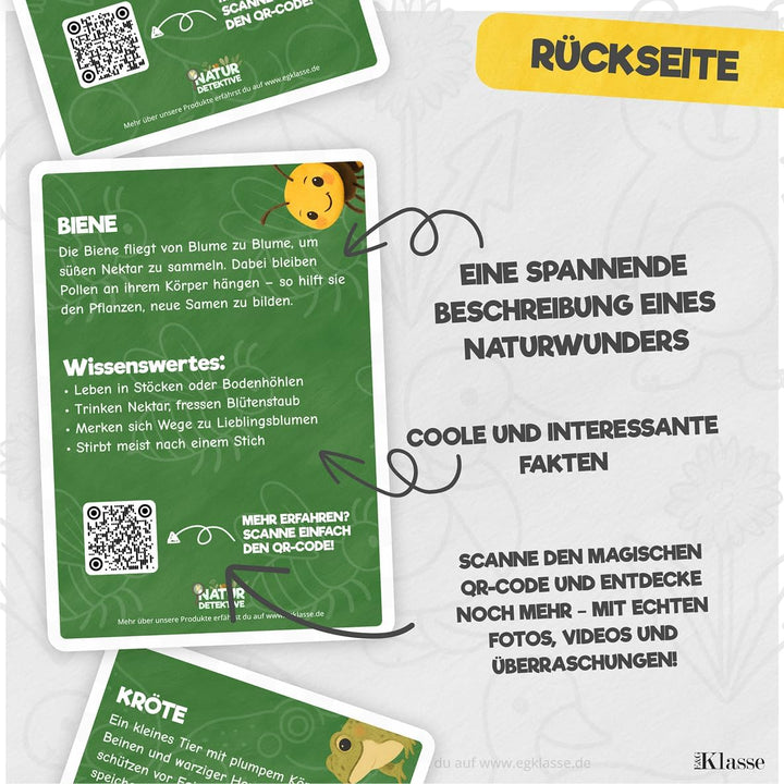 60 Spielkarten Lernkarten Natur Detektive das Spiel für kleine Entdecker Kartenspiel Kinder Kinderga