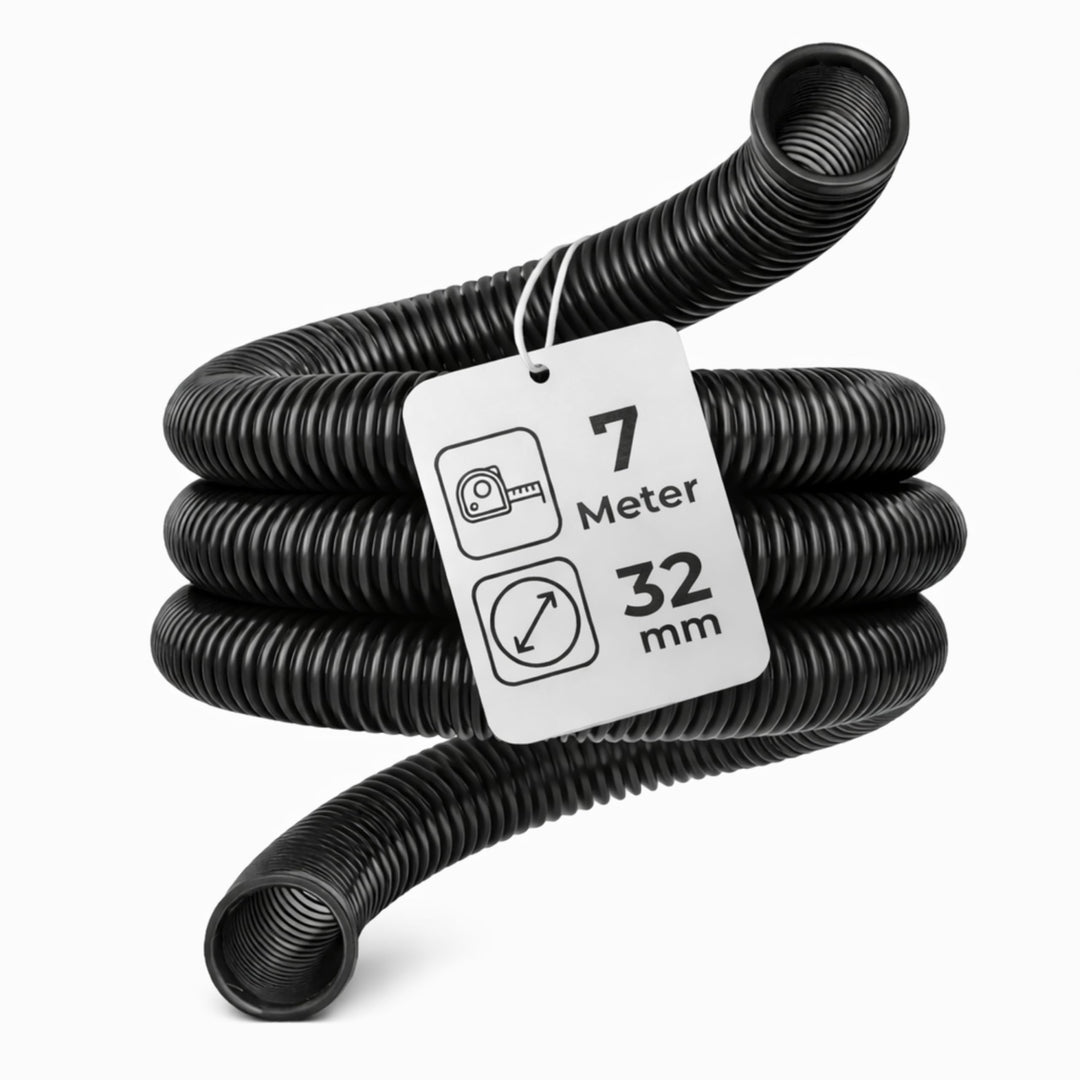 Microsafe® Saugschlauch DN32 (32 mm Innen / 40 mm Aussen) – 7 Meter – extra Reichweite für grosse Ar
