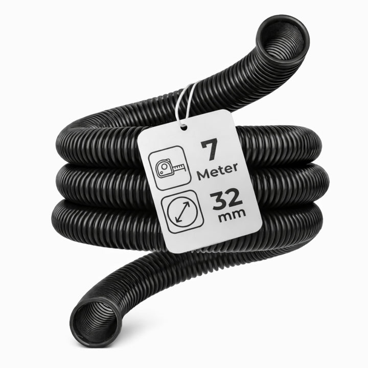 Microsafe® Saugschlauch DN32 (32 mm Innen / 40 mm Aussen) – 7 Meter – extra Reichweite für grosse Ar